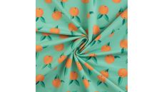 French Terry Print - Oranges, Tiffany