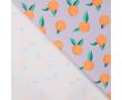 French Terry Print - Oranges, Dusty Lilac