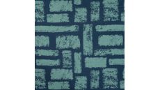 French Terry Print - Abstract Strokes, Denim