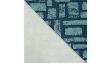 French Terry Print - Abstract Strokes, Denim