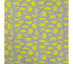 French Terry Print - Abstract Shapes, Army