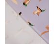 French Terry Print - Ducks, Dusty Lilac