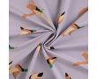 French Terry Print - Ducks, Dusty Lilac
