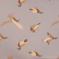 French Terry Print - Ducks, Sand