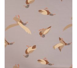 French Terry Print - Ducks, Sand