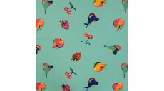 French Terry Print - Colorful Fruit, Tiffany