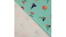 French Terry Print - Colorful Fruit, Tiffany