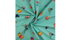 French Terry Print - Colorful Fruit, Tiffany