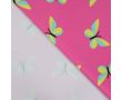 French Terry Print - Butterflies, Fuchsia