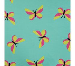 French Terry Print - Butterflies, Tiffany