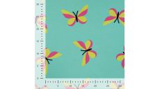 French Terry Print - Butterflies, Tiffany