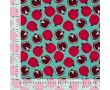 French Terry Print - Pomegranate, Tiffany