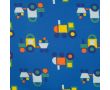 French Terry Print - Toot Toot, Royal