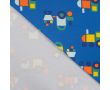French Terry Print - Toot Toot, Royal