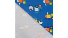 French Terry Print - Toot Toot, Royal