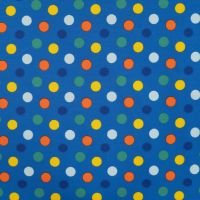 French Terry Print - Toot Toot Dots, Royal