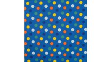 French Terry Print - Toot Toot Dots, Royal