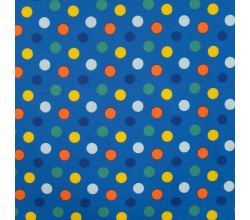 French Terry Print - Toot Toot Dots, Royal