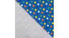 French Terry Print - Toot Toot Dots, Royal