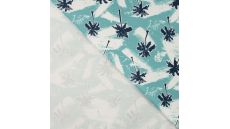 French Terry Print - Palms, Denim