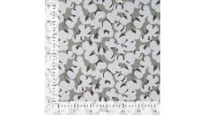 French Terry Print - Cotton Balls, Khaki