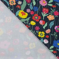 French Terry Print - Colourful Flowers