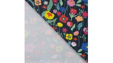 French Terry Print - Colourful Flowers