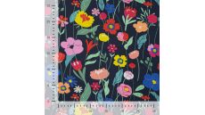 French Terry Print - Colourful Flowers