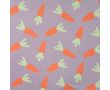 French Terry Print - Carrots, Dusty Lilac
