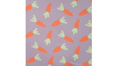 French Terry Print - Carrots, Dusty Lilac
