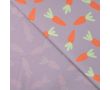 French Terry Print - Carrots, Dusty Lilac