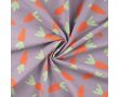 French Terry Print - Carrots, Dusty Lilac