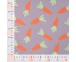 French Terry Print - Carrots, Dusty Lilac
