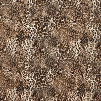 French Terry Print Brushed - Classic Leopard, Caramel