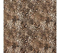 French Terry Print Brushed - Classic Leopard, Caramel