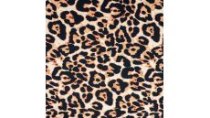 French Terry Print Brushed - Big Leopard, Caramel