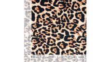 French Terry Print Brushed - Big Leopard, Caramel