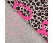 French Terry Neon Print - Leopard + Neon Heart, Caramel