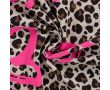 French Terry Neon Print - Leopard + Neon Heart, Caramel