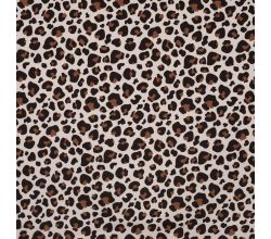 French Terry Print - Leopard, Caramel