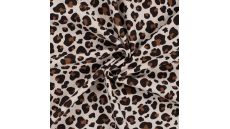 French Terry Print - Leopard, Caramel