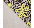French Terry Neon Print - Leopard Neon Flower, Caramel