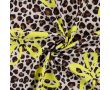 French Terry Neon Print - Leopard Neon Flower, Caramel