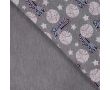 French Terry Melange Print - Baseball, Light Grey Melange
