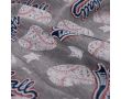 French Terry Melange Print - Baseball, Light Grey Melange