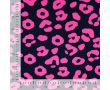French Terry Neon Print - Neon Leopard, Navy