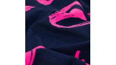 French Terry Neon Print - Neon Heart, Navy