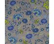French Terry Melange Print - Flowers, Lilac Green