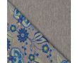 French Terry Melange Print - Flowers, Lilac Green