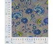 French Terry Melange Print - Flowers, Lilac Green